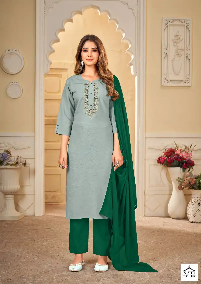 Kalaroop Khushbu Fancy Rayon Silk Wholesale Readymade Suits Catalog — Wholesale Salwar Suits, MPA wholesale from Surat - Gallery Image 4