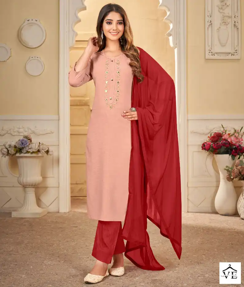 Kalaroop Khushbu Fancy Rayon Silk Wholesale Readymade Suits Catalog — Wholesale Salwar Suits, MPA wholesale from Surat — view 1