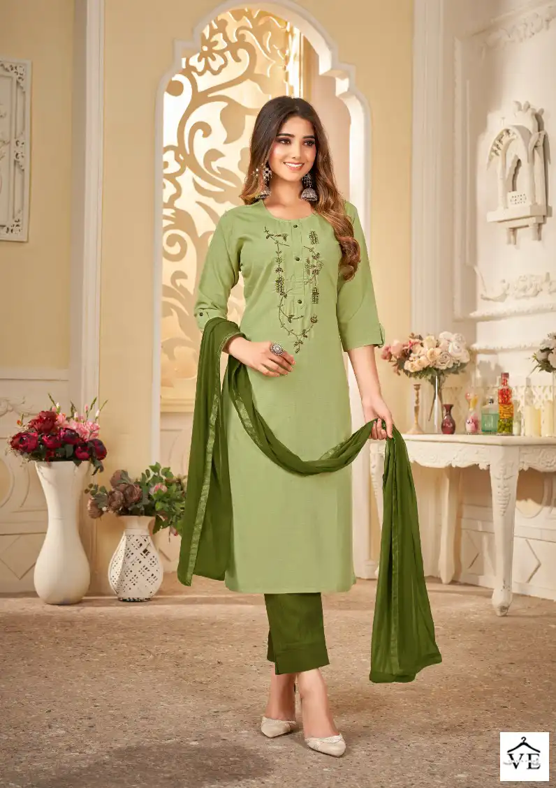Kalaroop Khushbu Fancy Rayon Silk Wholesale Readymade Suits Catalog — Wholesale Salwar Suits, MPA wholesale from Surat - Gallery Image 3