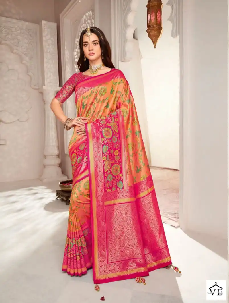 Krishna Gokul Royal Silk Wholesale Traditional Saree Catalog — Wholesale Sarees, MPA wholesale from Surat - Gallery Image 5