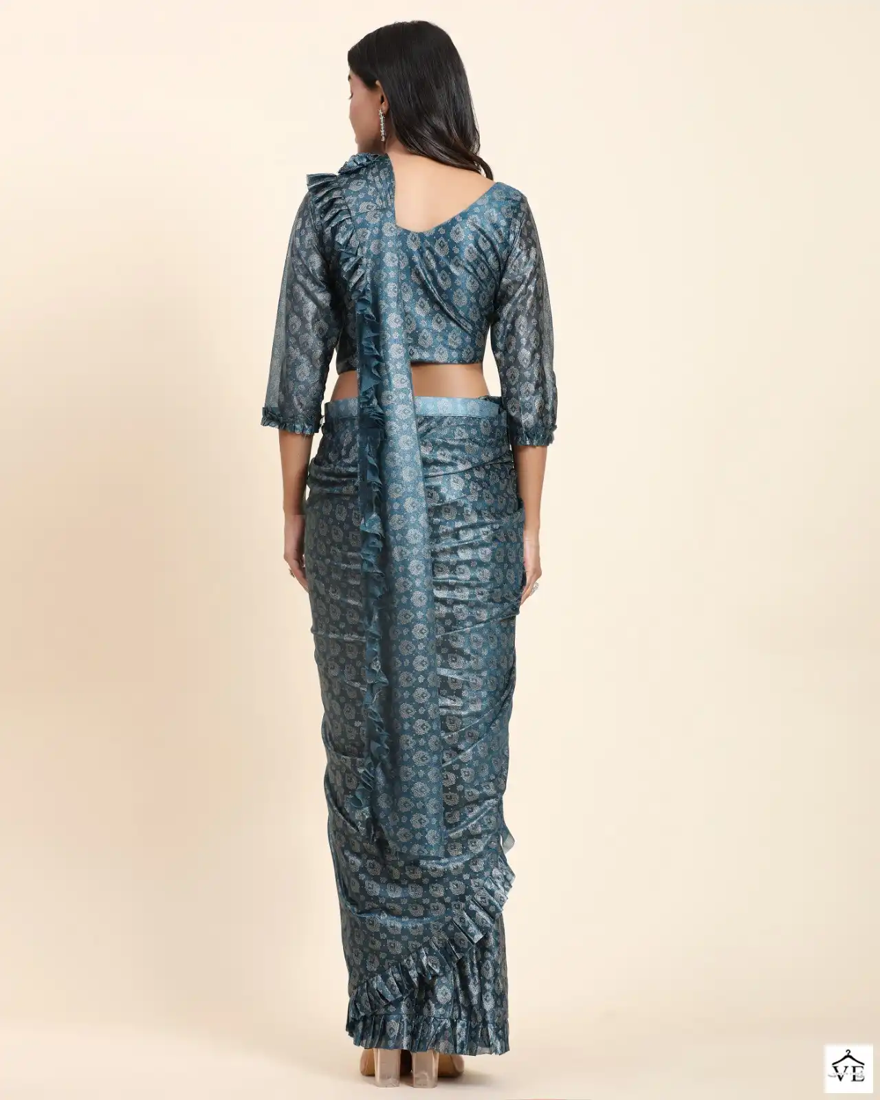 Amoha 101012 Fancy Fabric Wholesale Ready To Wear Saree Catalog - Image 9