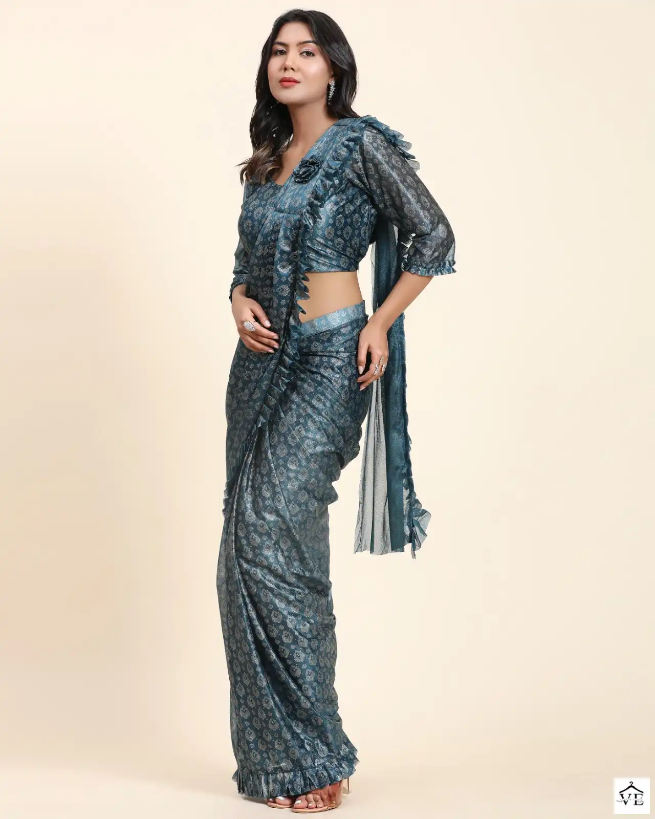 Amoha 101012 Fancy Fabric Wholesale Ready To Wear Saree Catalog - Image 10