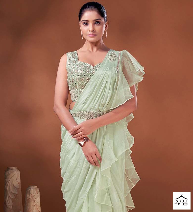 Amoha 1016118 Pure Chinon Wholesale Readymade Sarees Catalog