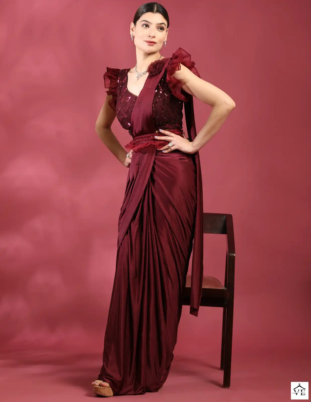 Amoha 1016403 Imported Fabric Wholesale Ready To Wear Saree Catalog