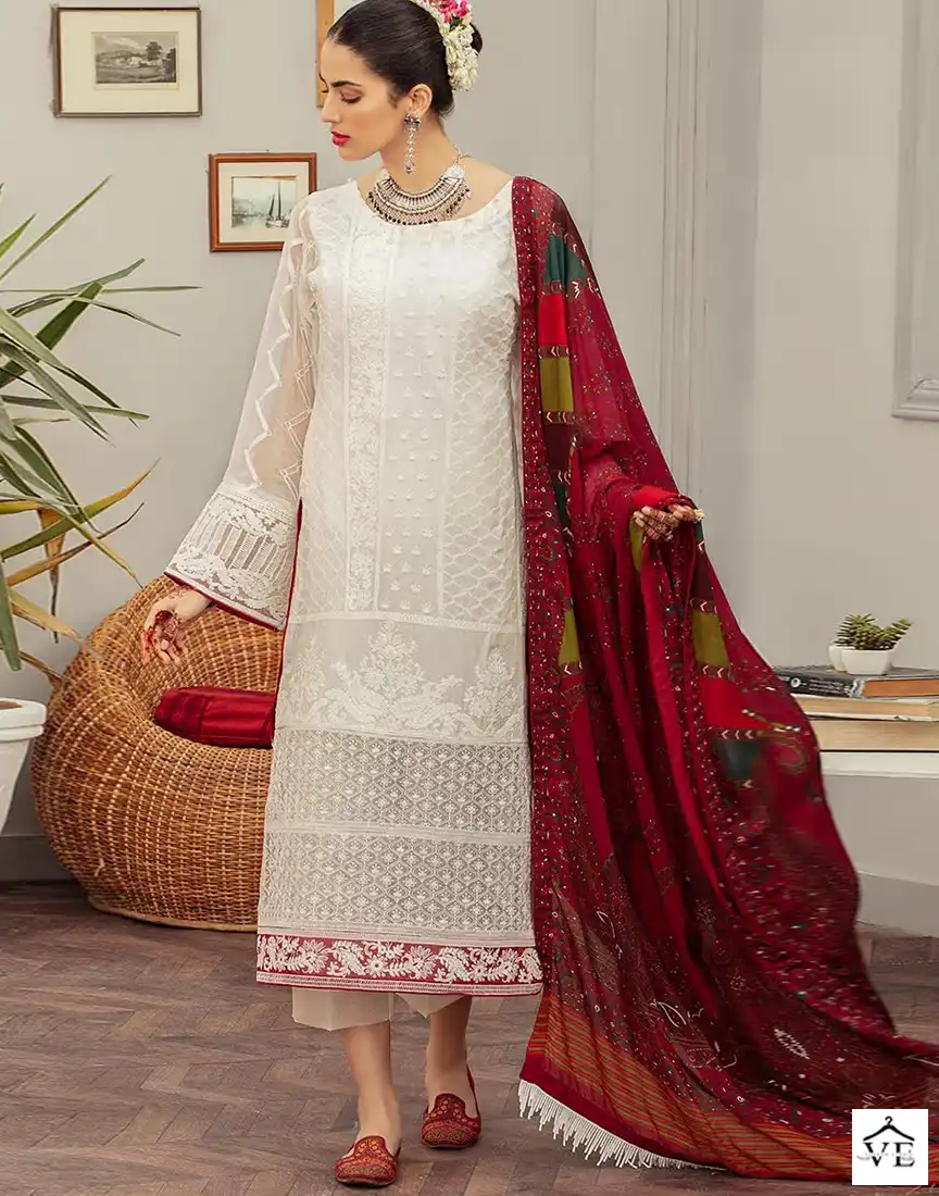 Hoor Tex 20008 Fau Georgette Wholesale Pakistani Suit — Wholesale Salwar Suits, MPA wholesale from Surat — view 1