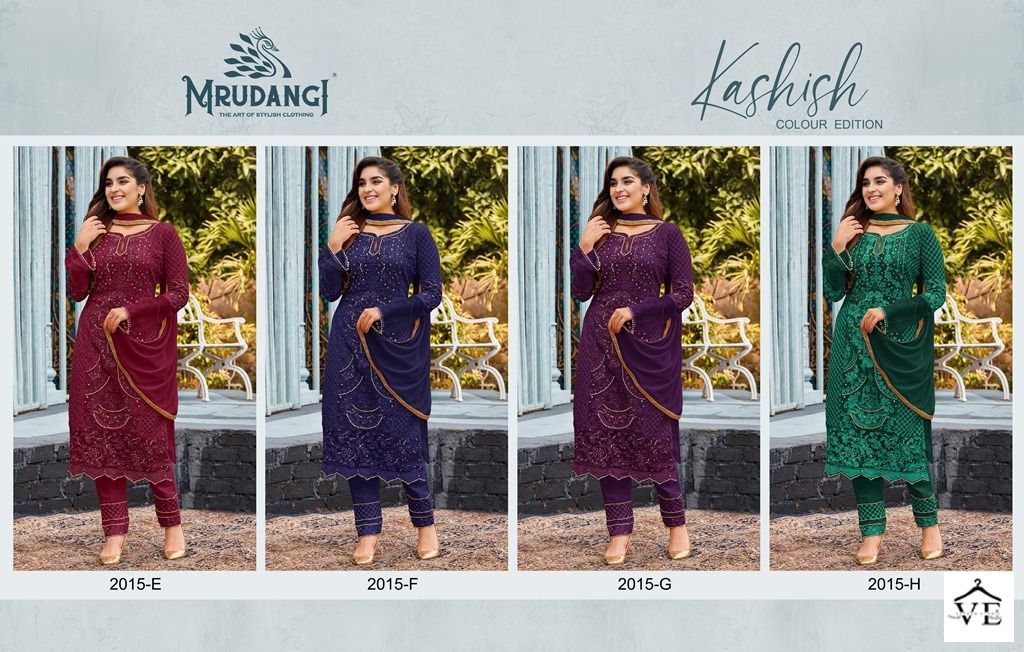 Mrudangi Kashish Colour Edition 2 Heavy Faux Georgette Wholesale Designer Salwar Suit Catalog — Wholesale Salwar Suits, MPA wholesale from Surat — view 5