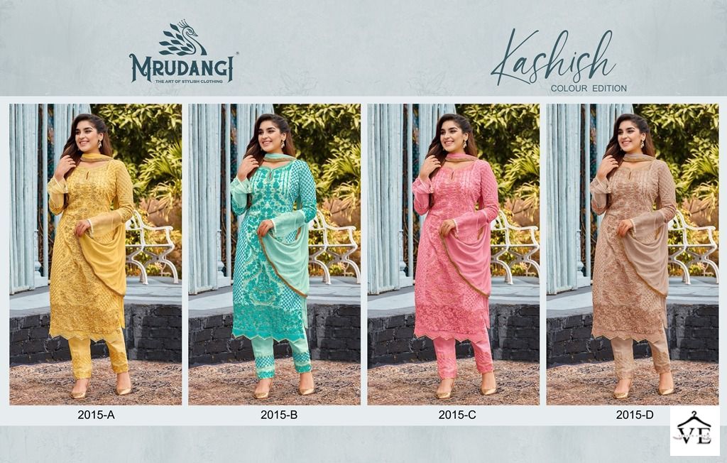 Mrudangi Kashish Colour Edition Heavy Faux Georgette Wholesale Designer Salwar Suit Catalog — Wholesale Salwar Suits, MPA wholesale from Surat — view 5