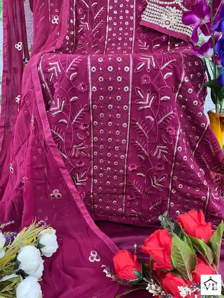 Hoor Tex 23010 Faux Georgette Wholesale Pakistani Suit — Wholesale Salwar Suits, MPA wholesale from Surat — view 4