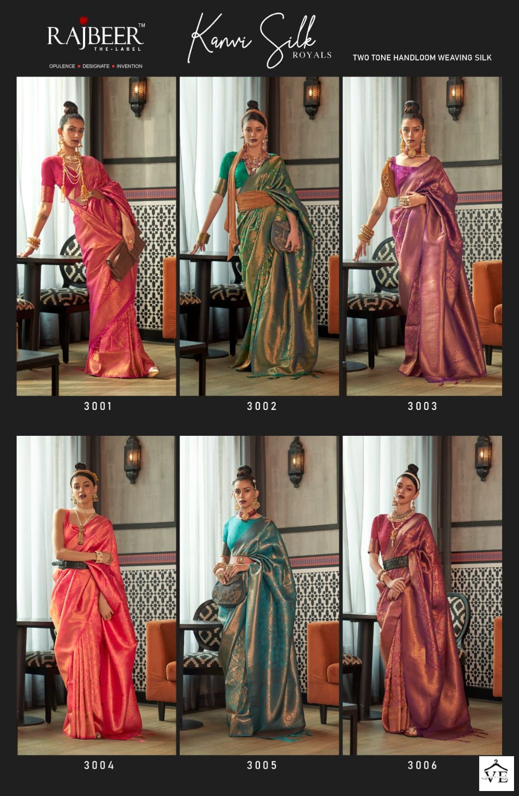 Rajbeer 3000 Series Silk Wholesale Sarees Catalog — Wholesale Sarees, MPA wholesale from Surat — view 7