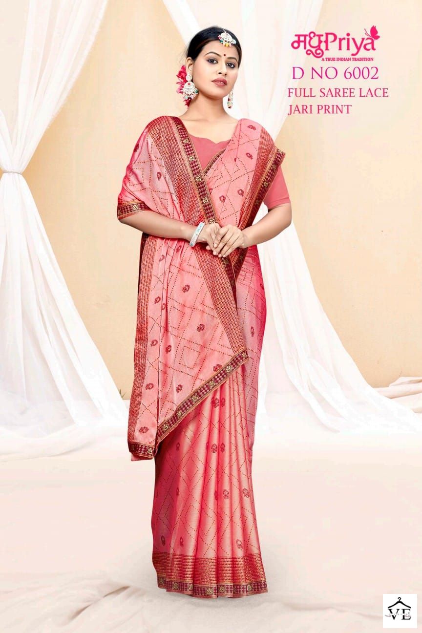 Madhupriya D No 6002 P C Moss Chiffon Wholesale Sarees Catalog — Wholesale Sarees, MPA wholesale from Surat — view 7