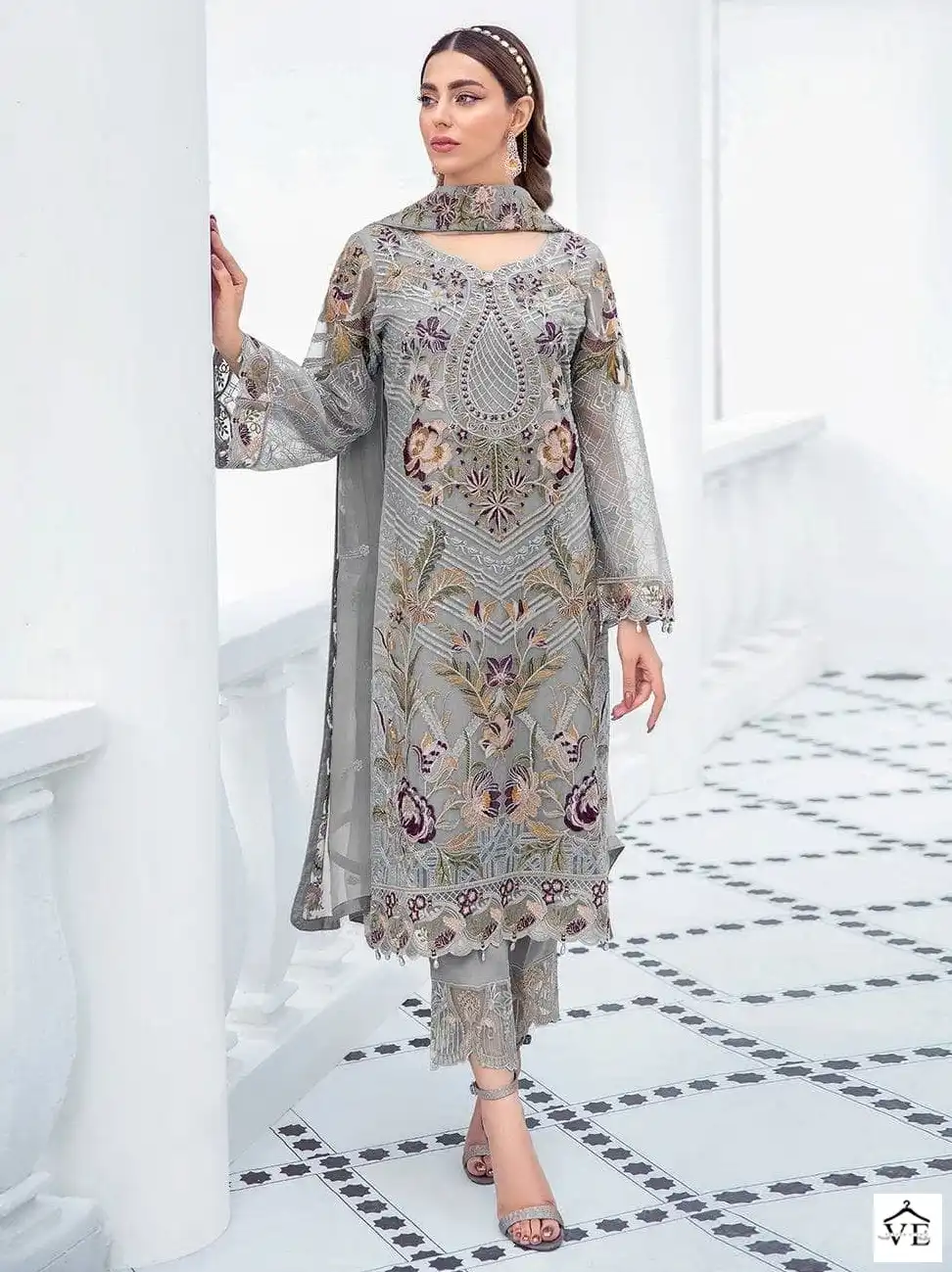 Fepic 90018 Faux Georgette Wholesale Pakistani Suit — Wholesale Salwar Suits, MPA wholesale from Surat — view 1