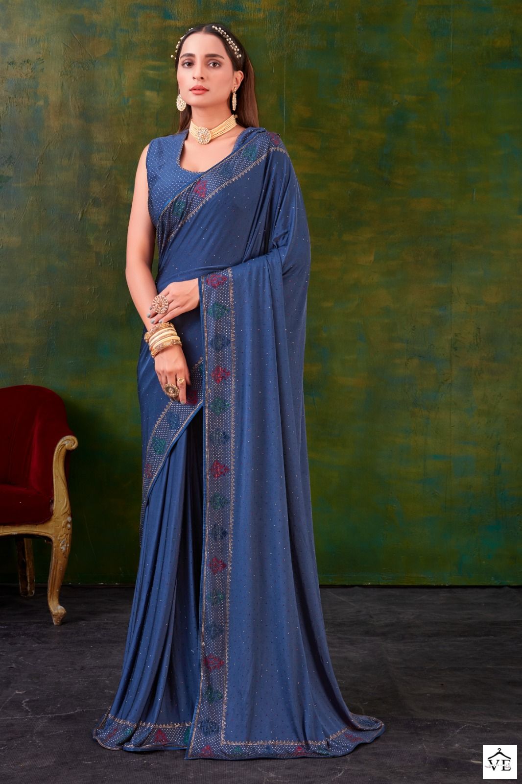 Amoha A203 Imported Wholesale Sarees Catalog - Image 3