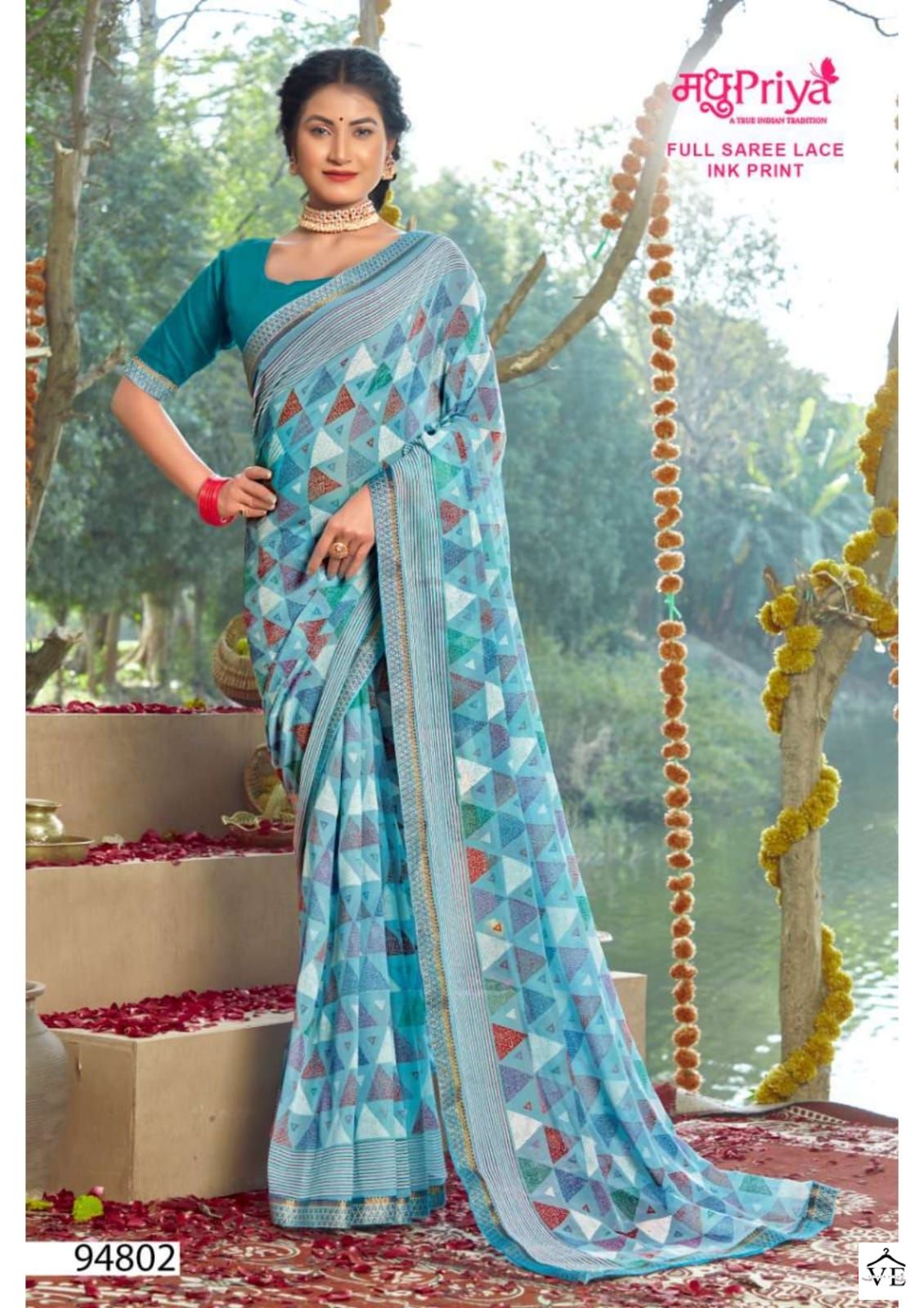 Madhupriya Aadhira 60 Gm Georgette Wholesale Sarees Catalog — Wholesale Sarees, MPA wholesale from Surat - Gallery Image 4