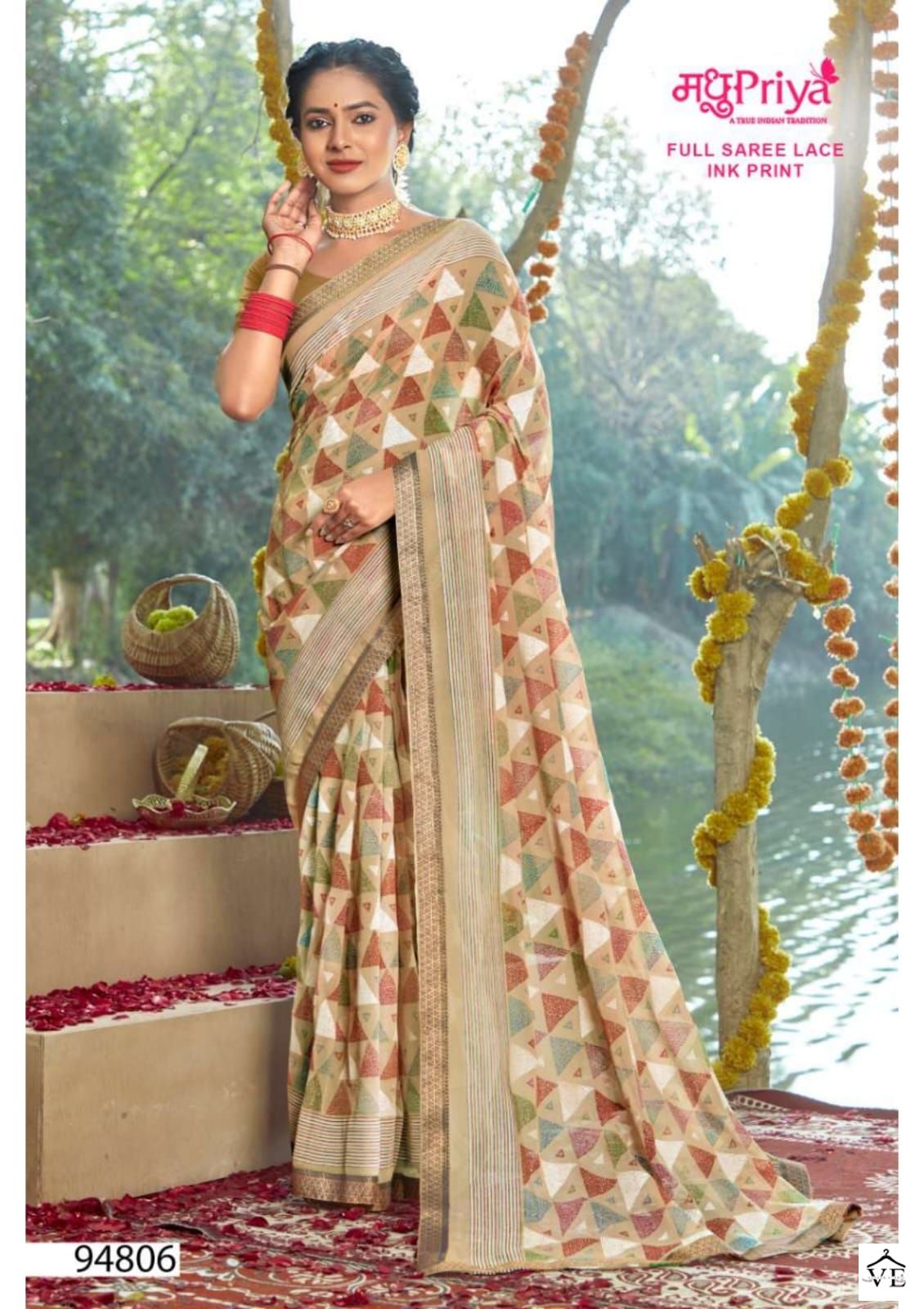 Madhupriya Aadhira 60 Gm Georgette Wholesale Sarees Catalog — Wholesale Sarees, MPA wholesale from Surat - Gallery Image 8