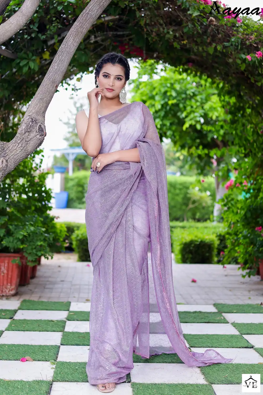 Aaya Aaradhna Vol-9 Heavy Natting Fabric Wholesale Party Wear Readymade Saree Catalog — Wholesale Sarees, MPA wholesale from Surat — view 5