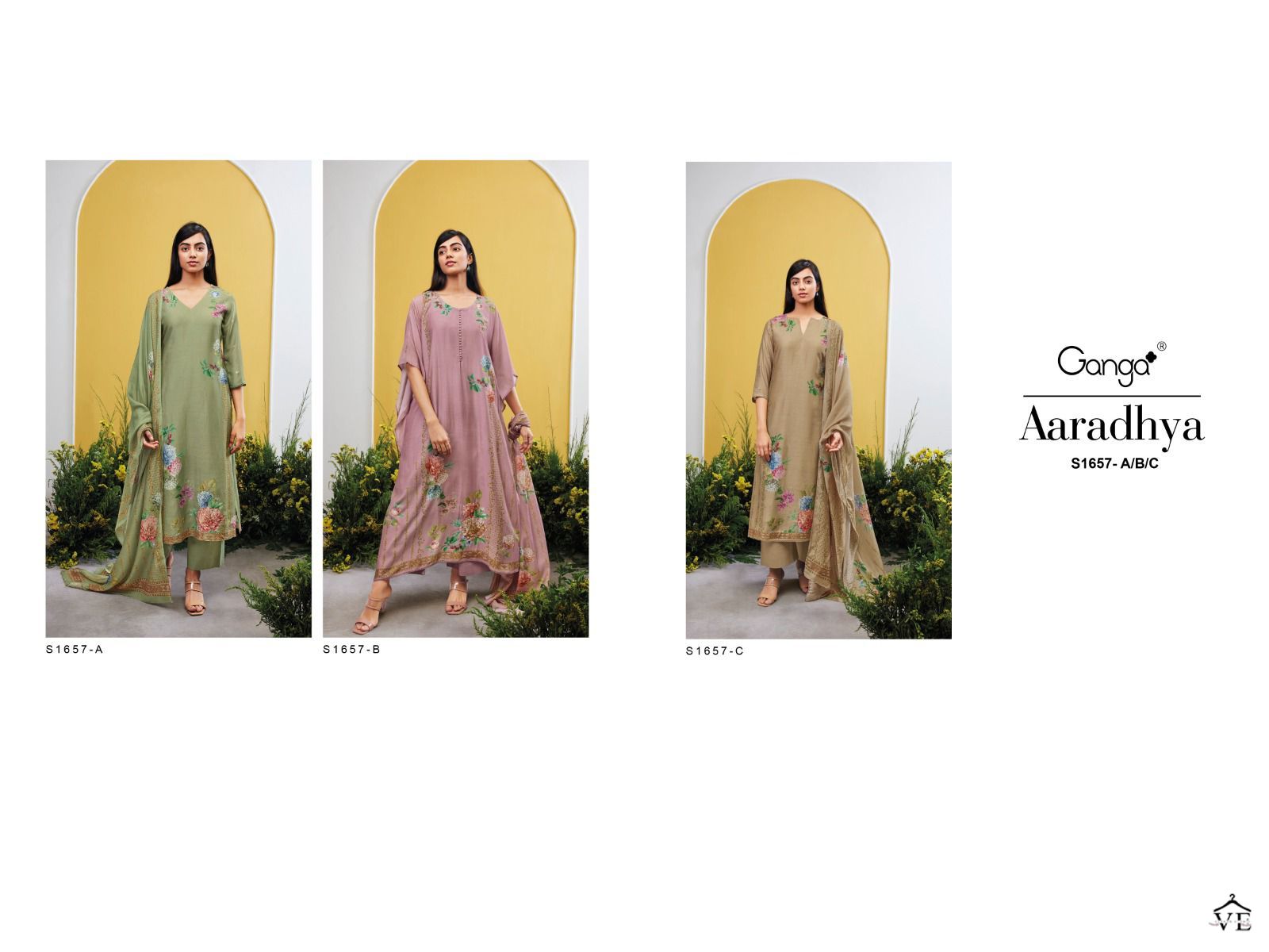 Ganga Aaradhya 1657 Premium Bemberg Silk Wholesale Designer Salwar Suit Catalog — Wholesale Salwar Suits, MPA wholesale from Surat — view 4