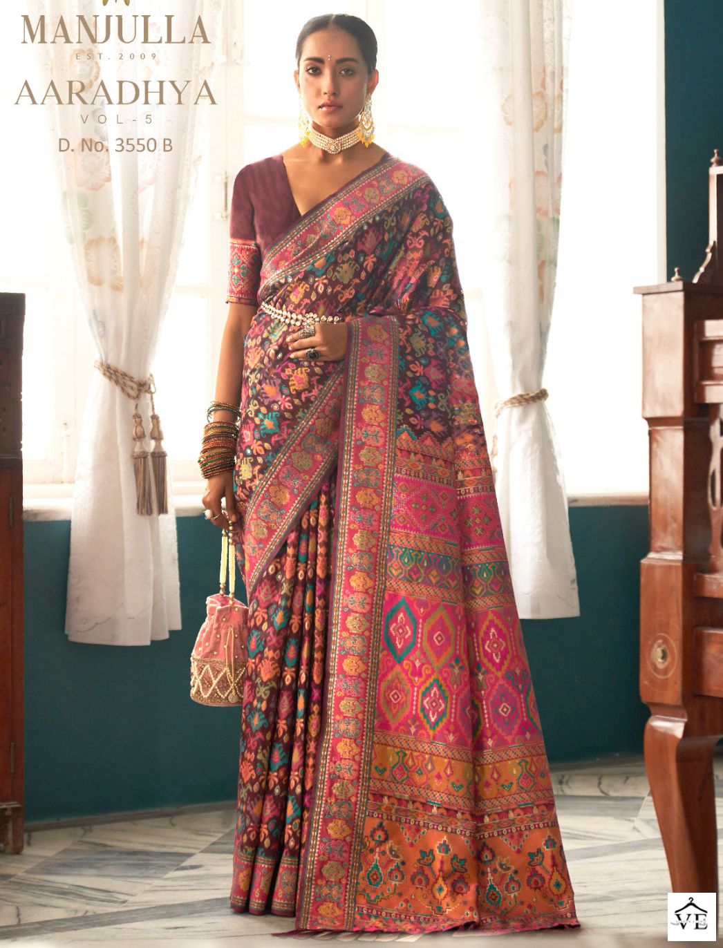 Manjulla Aaradhya Vol 5 Kashmiri Pashmina Wholesale Sarees Catalog — Wholesale Sarees, MPA wholesale from Surat — view 1