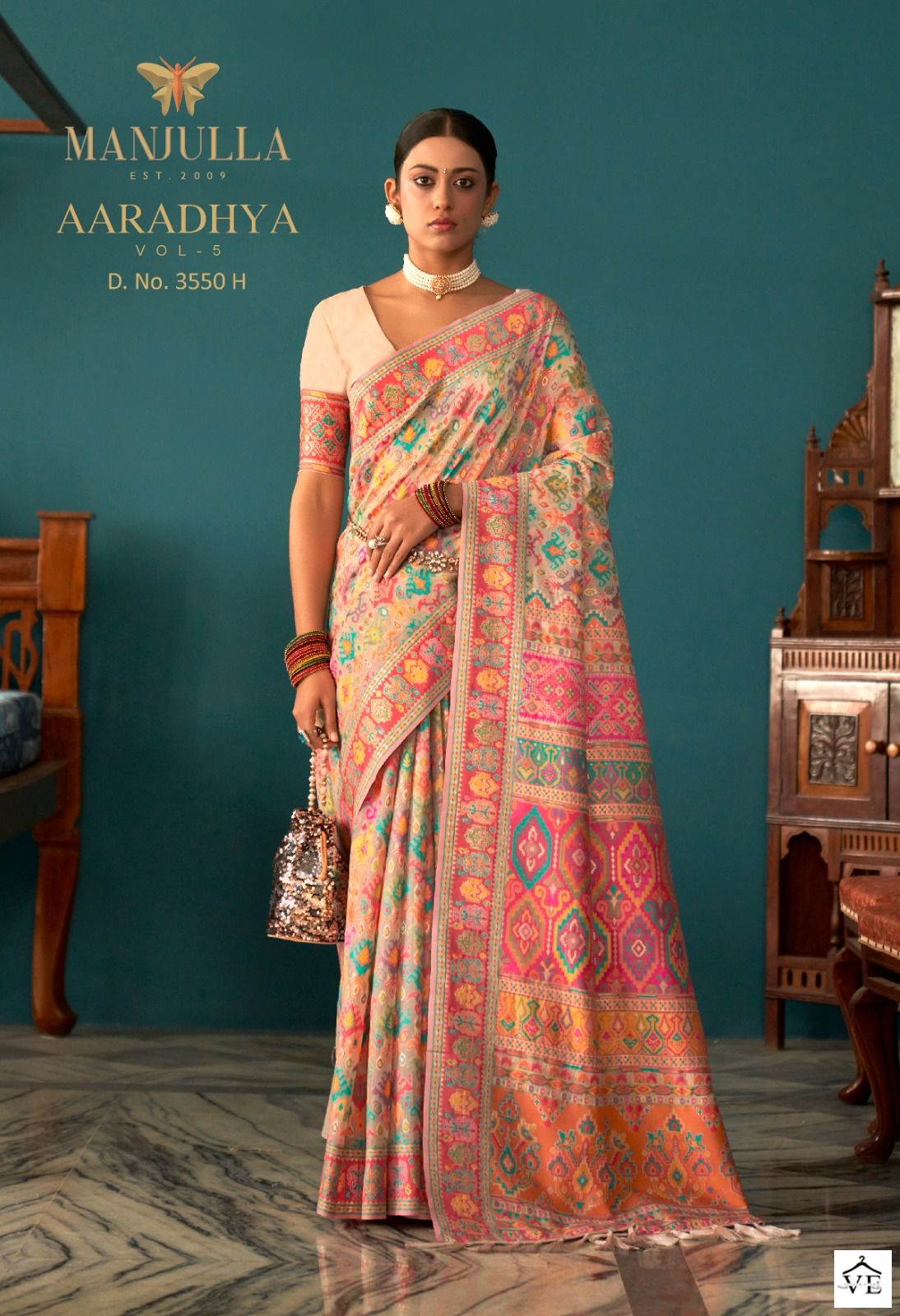Manjulla Aaradhya Vol 5 Kashmiri Pashmina Wholesale Sarees Catalog — Wholesale Sarees, MPA wholesale from Surat - Gallery Image 8