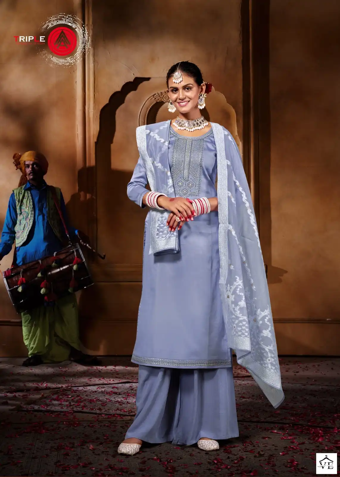 Kalarang Aas Vol-2 Jam Silk Wholesale Salwar Suit Catalog — Wholesale Salwar Suits, MPA wholesale from Surat - Gallery Image 3