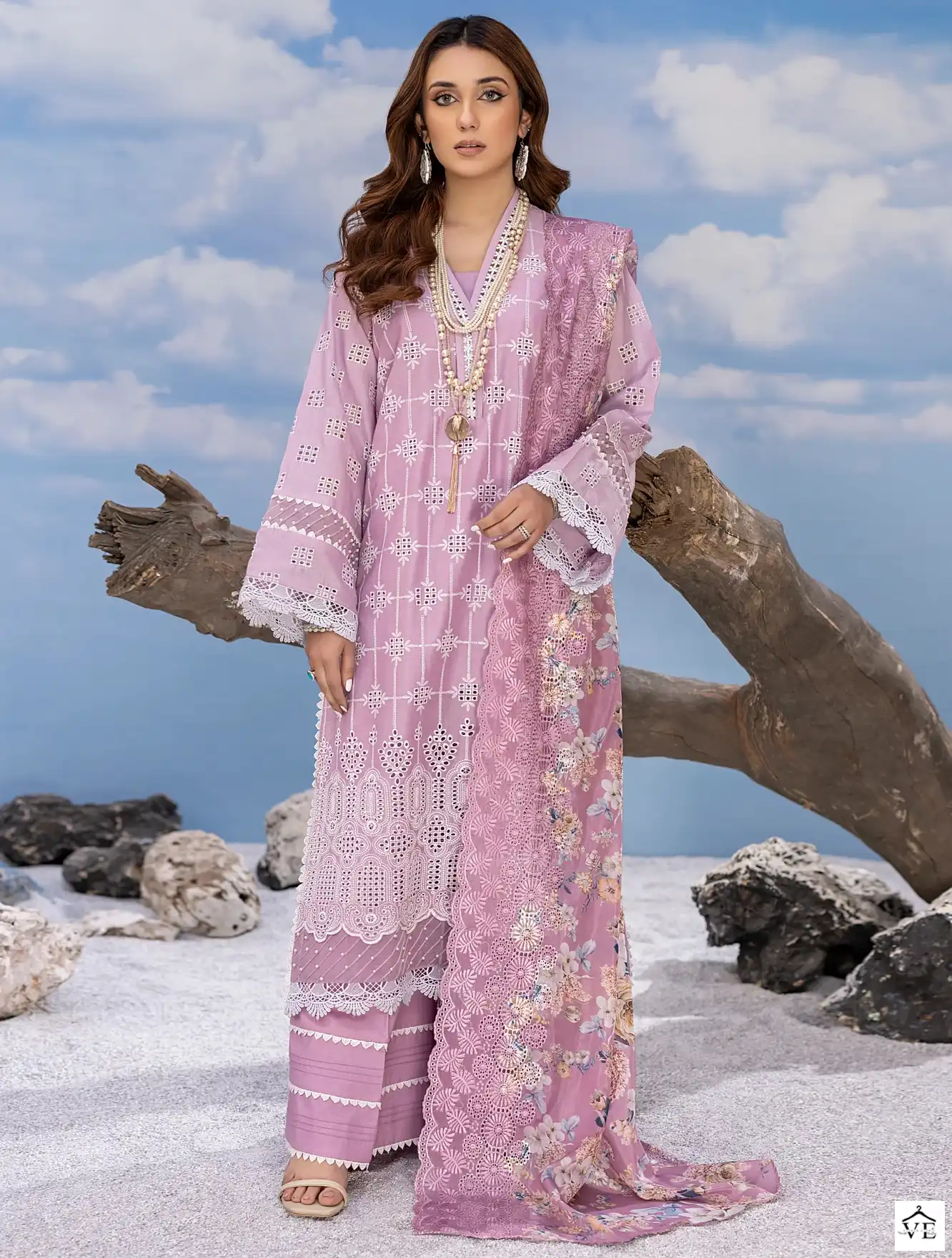 Al_Khushbu Adan Libas Vol 3-4094 Pure Cambric Cotton Wholesale Pakistani Suit — Wholesale Salwar Suits, MPA wholesale from Surat — view 1