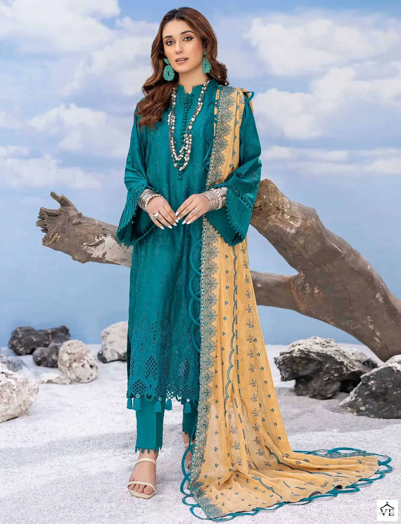 Al_Khushbu Adan Libas Vol 3-4097 Pure Cambric Cotton Wholesale Pakistani Suit — Wholesale Salwar Suits, MPA wholesale from Surat — view 1