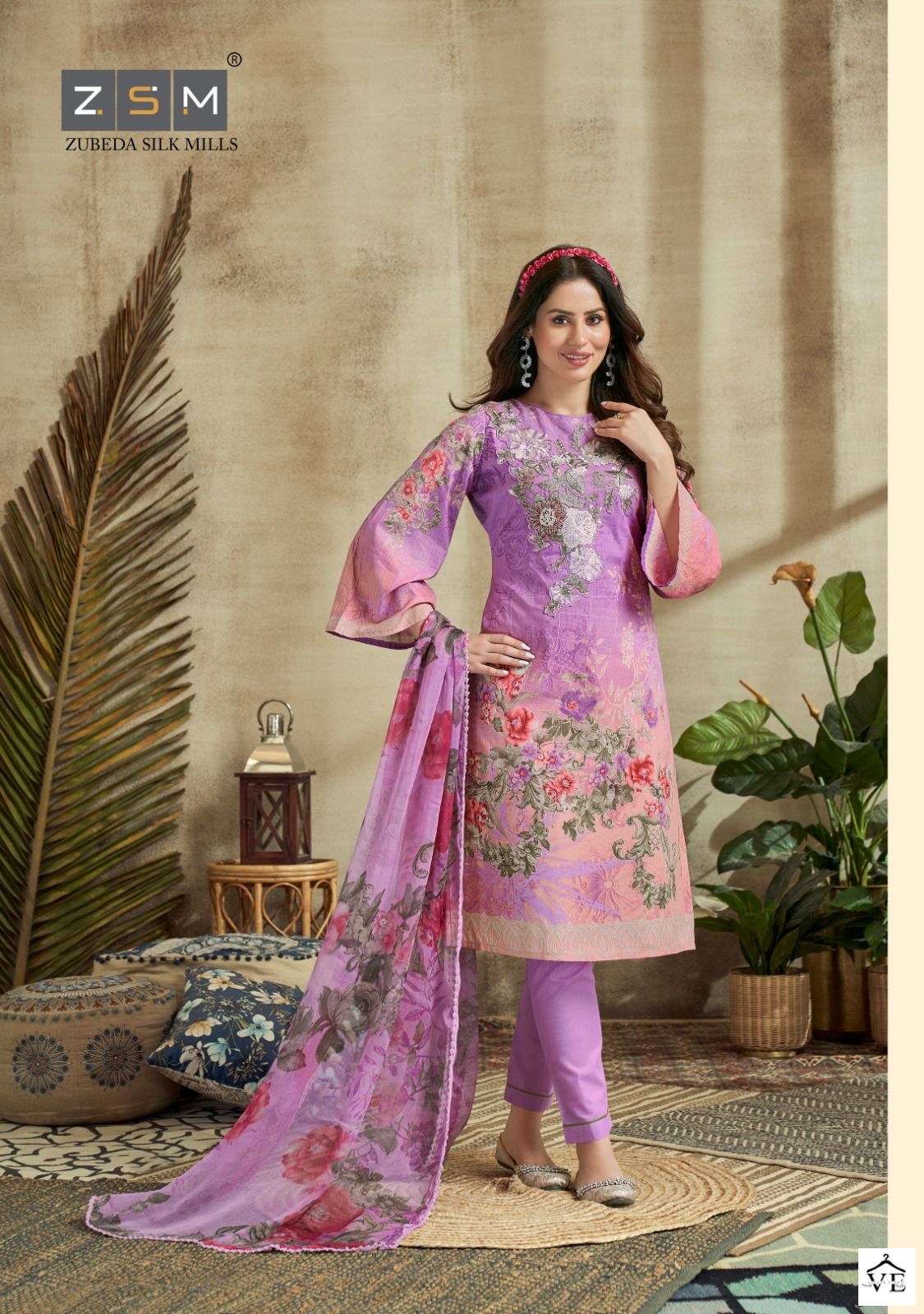 Z.S.M Adila Pure Lawn Cotton Wholesale Pakistani Salwar Suit Catalog — Wholesale Salwar Suits, MPA wholesale from Surat - Gallery Image 2