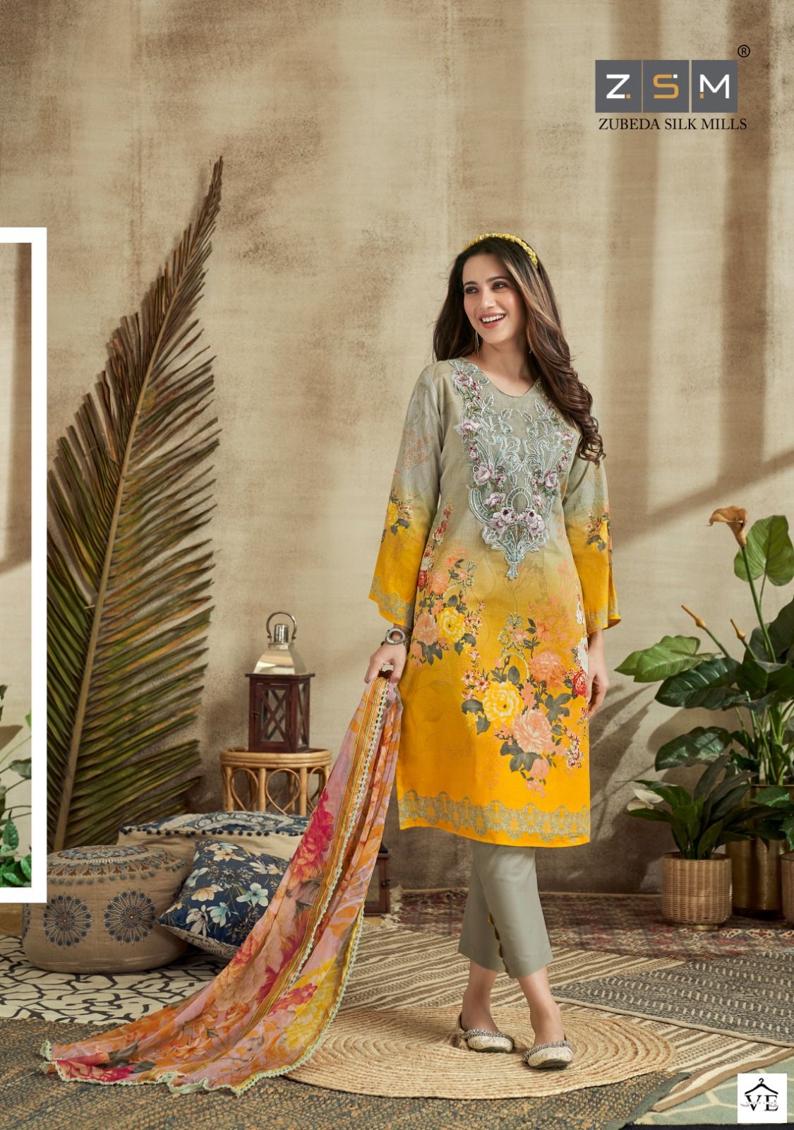 Z.S.M Adila Pure Lawn Cotton Wholesale Pakistani Salwar Suit Catalog — Wholesale Salwar Suits, MPA wholesale from Surat - Gallery Image 4