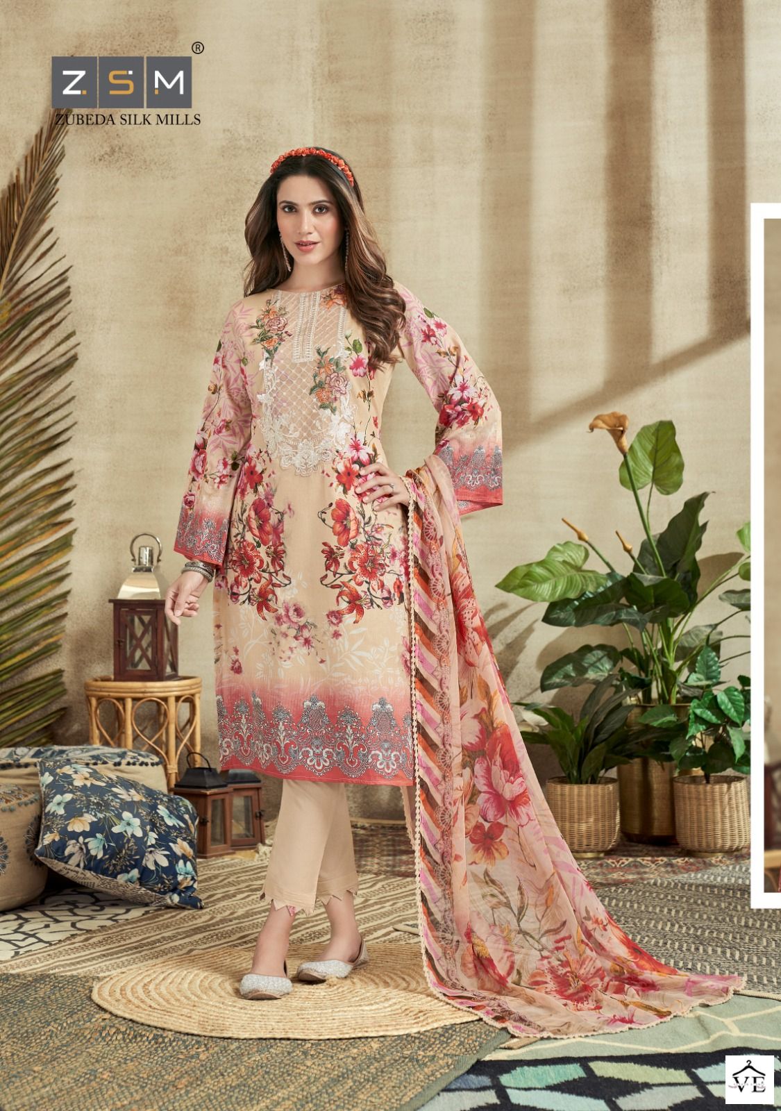 Z.S.M Adila Pure Lawn Cotton Wholesale Pakistani Salwar Suit Catalog — Wholesale Salwar Suits, MPA wholesale from Surat - Gallery Image 5