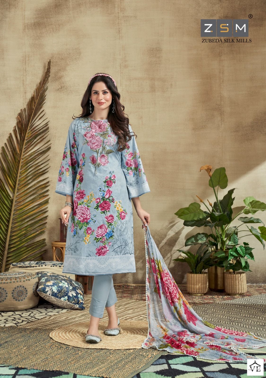 Z.S.M Adila Pure Lawn Cotton Wholesale Pakistani Salwar Suit Catalog — Wholesale Salwar Suits, MPA wholesale from Surat - Gallery Image 6