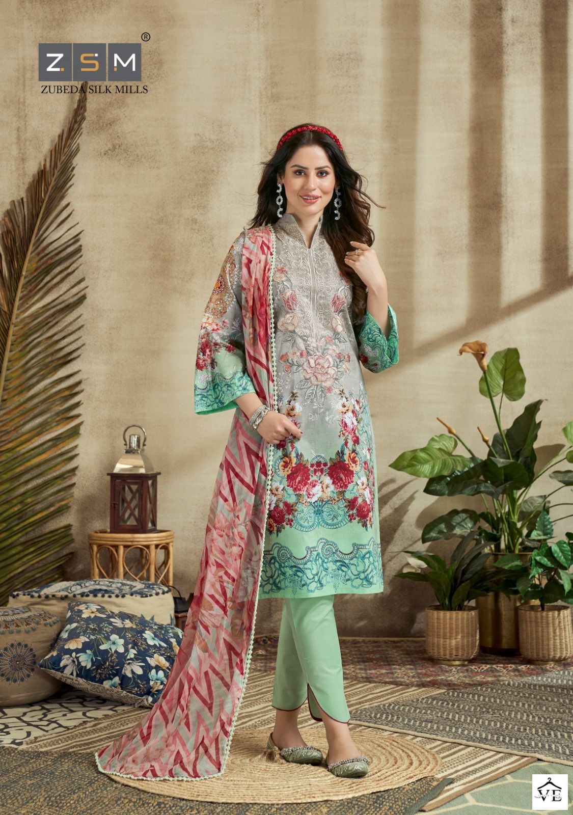Z.S.M Adila Pure Lawn Cotton Wholesale Pakistani Salwar Suit Catalog — Wholesale Salwar Suits, MPA wholesale from Surat - Gallery Image 7