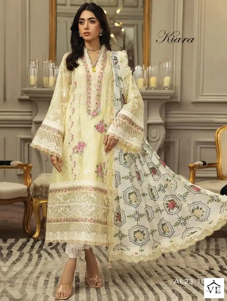 Alif Af-81 Pure Cambric Cotton Wholesale Pakistani Suit — Wholesale Salwar Suits, MPA wholesale from Surat — view 1