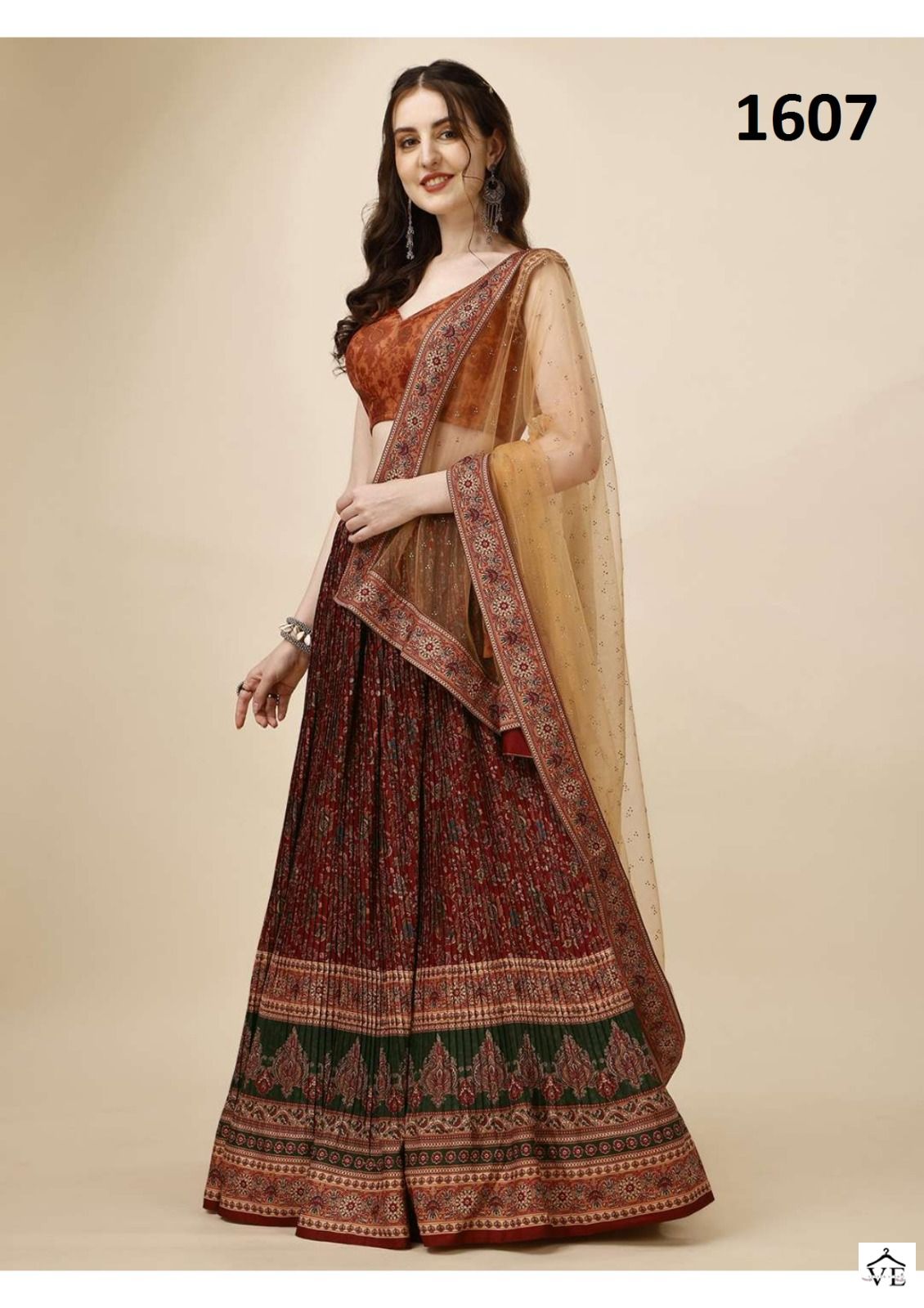 Saptrangi 1601 To 1608 Tussar Silk Wholesale Lehenga Catalog — Wholesale Lehenga, MPA wholesale from Surat — view 8