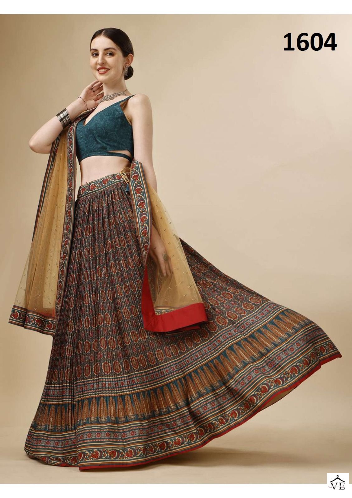 Saptrangi 1601 To 1608 Tussar Silk Wholesale Lehenga Catalog — Wholesale Lehenga, MPA wholesale from Surat — view 5