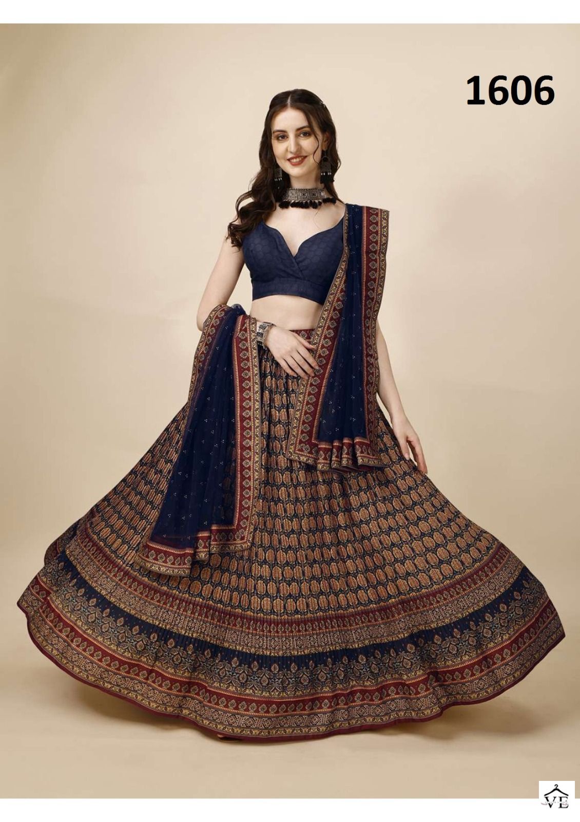 Saptrangi 1601 To 1608 Tussar Silk Wholesale Lehenga Catalog — Wholesale Lehenga, MPA wholesale from Surat — view 7
