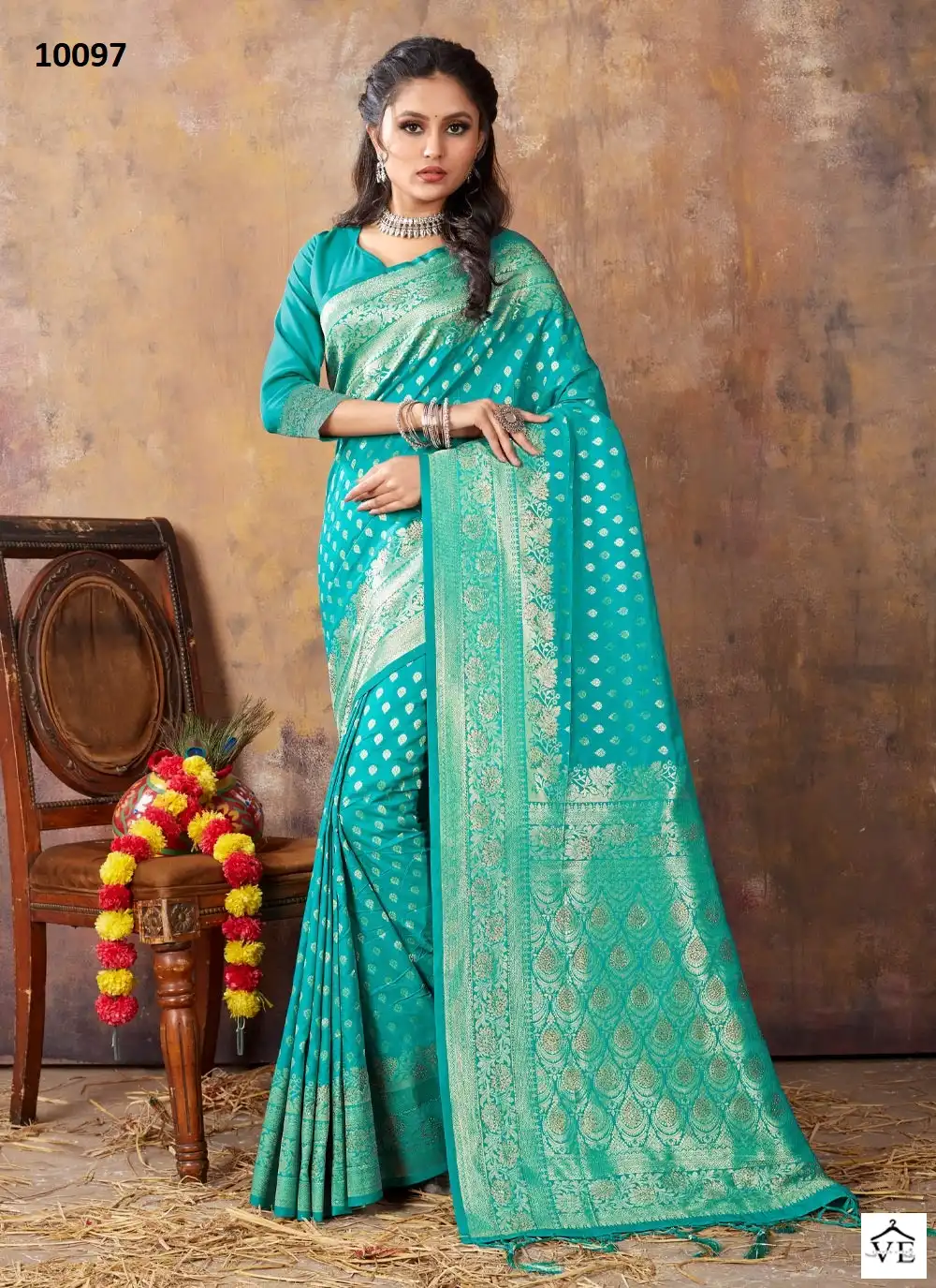 Sangam Akansha Banarasi Silk Wholesale Saree Catalog — Wholesale Sarees, MPA wholesale from Surat - Gallery Image 2