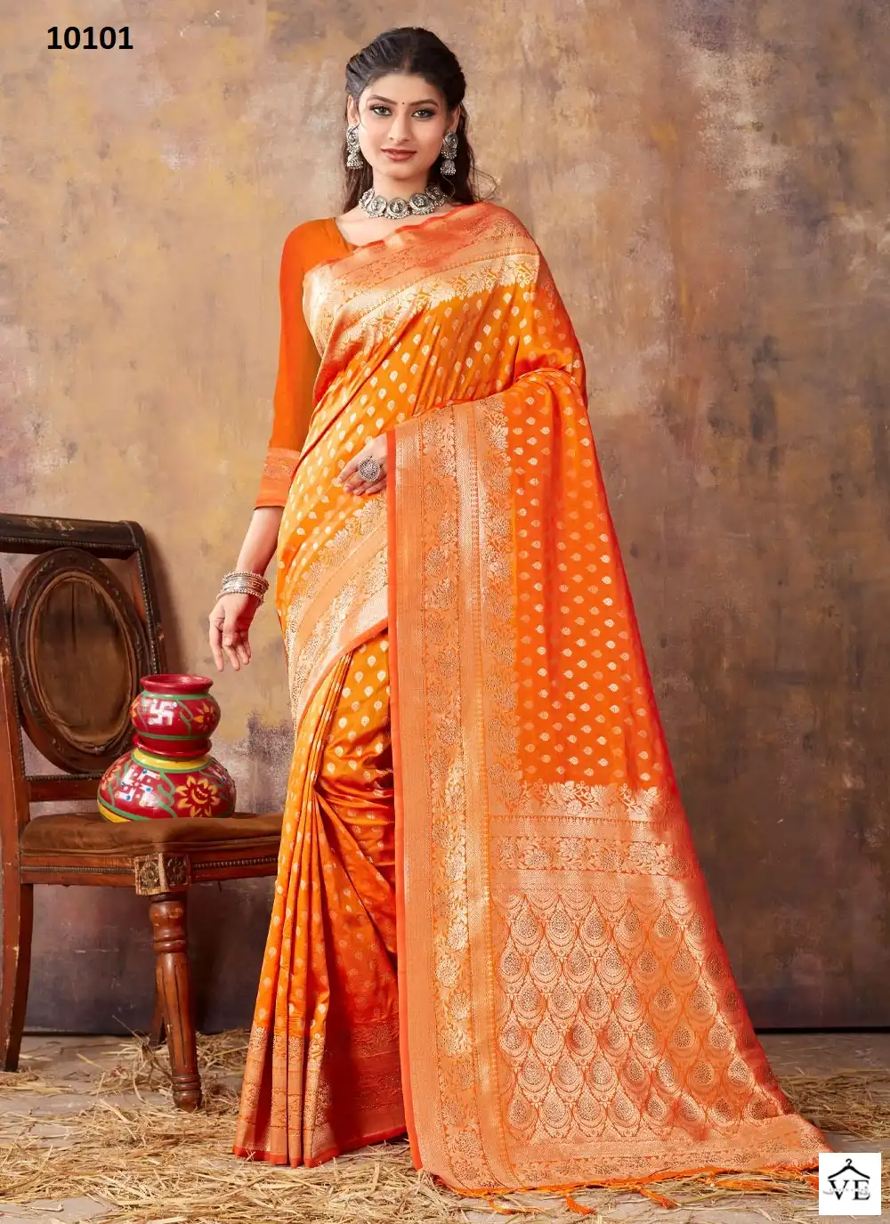 Sangam Akansha Banarasi Silk Wholesale Saree Catalog — Wholesale Sarees, MPA wholesale from Surat - Gallery Image 5