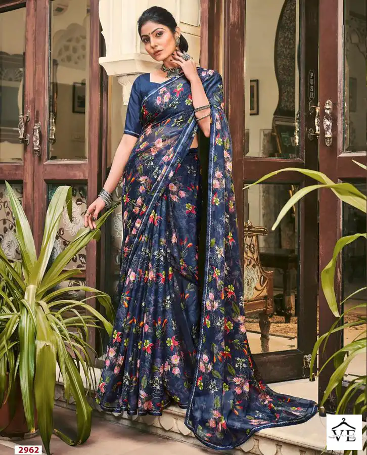 L.T Fashions Akshara 60Grm Chiffon Wholesale Sarees Catalog — Wholesale Sarees, MPA wholesale from Surat — view 1