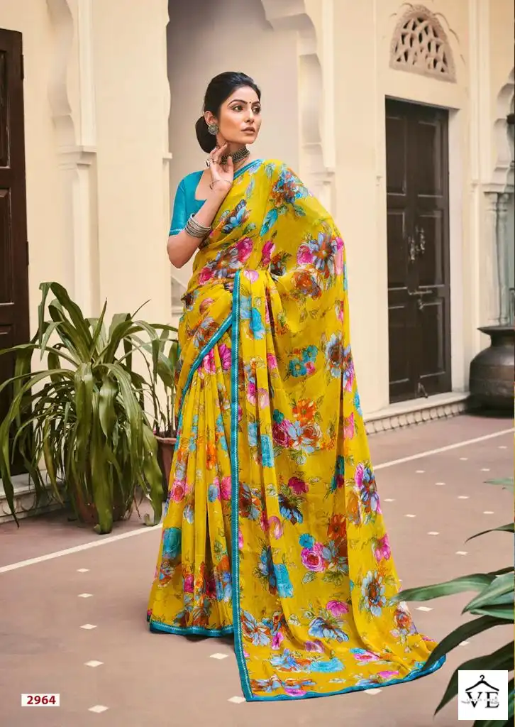 L.T Fashions Akshara 60Grm Chiffon Wholesale Sarees Catalog — Wholesale Sarees, MPA wholesale from Surat - Gallery Image 10
