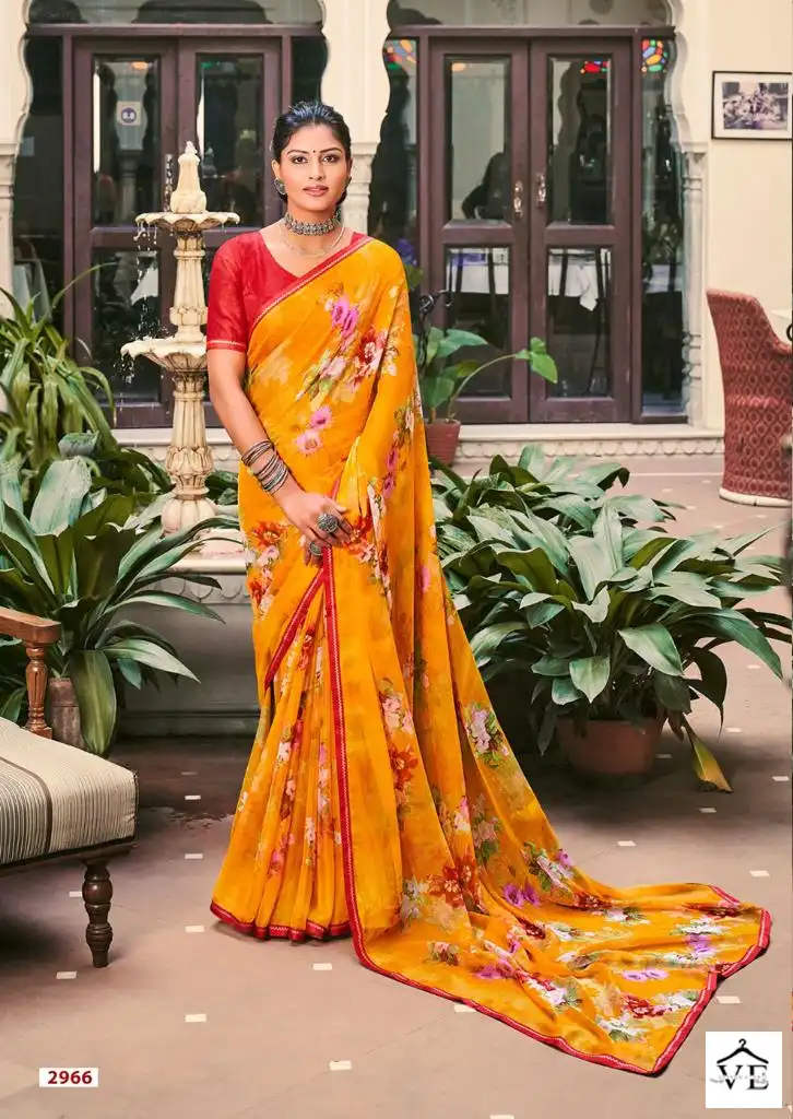 L.T Fashions Akshara 60Grm Chiffon Wholesale Sarees Catalog — Wholesale Sarees, MPA wholesale from Surat - Gallery Image 7