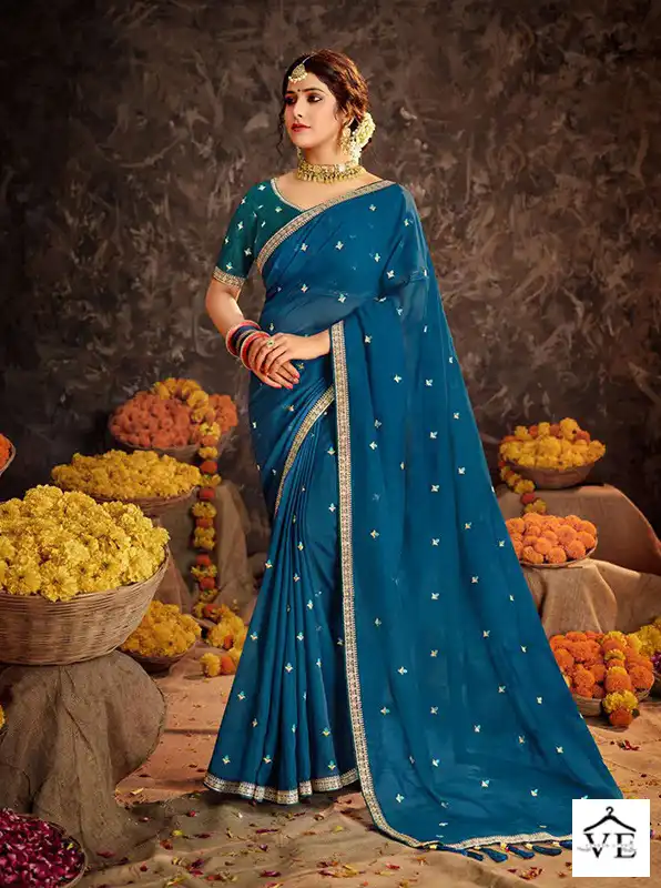 Vardan Ethnic Akshita Organza Wholesale Sarees Catalog — Wholesale Sarees, MPA wholesale from Surat - Gallery Image 2