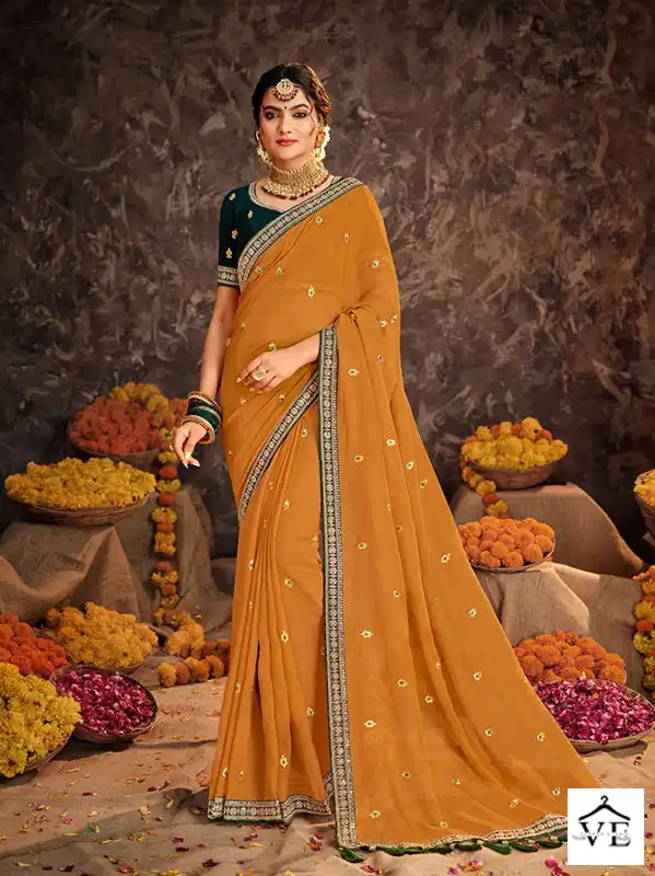 Vardan Ethnic Akshita Organza Wholesale Sarees Catalog — Wholesale Sarees, MPA wholesale from Surat - Gallery Image 6