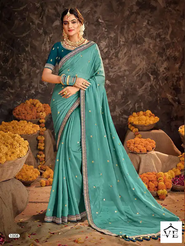 Vardan Ethnic Akshita Organza Wholesale Sarees Catalog — Wholesale Sarees, MPA wholesale from Surat - Gallery Image 8