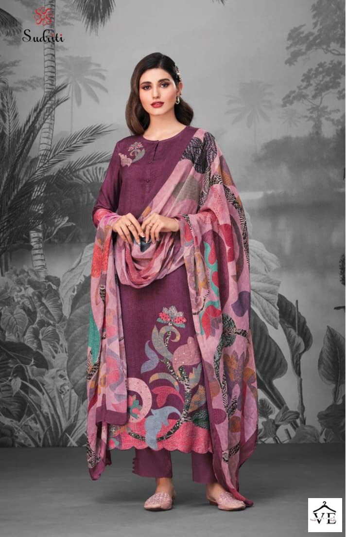Sudriti Alaric Cambric Comb Wholesale Designer Salwar Suit Catalog — Wholesale Salwar Suits, MPA wholesale from Surat - Gallery Image 4