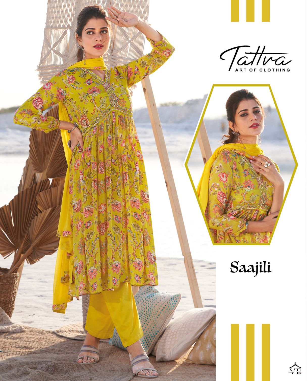 Tattva Alia Pure Viscose Chinon Wholesale Readymade Salwar Suit Catalog — Wholesale Salwar Suits, MPA wholesale from Surat — view 1