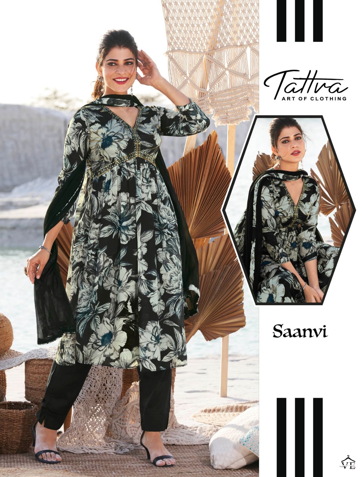 Tattva Alia Pure Viscose Chinon Wholesale Readymade Salwar Suit Catalog — Wholesale Salwar Suits, MPA wholesale from Surat — view 3