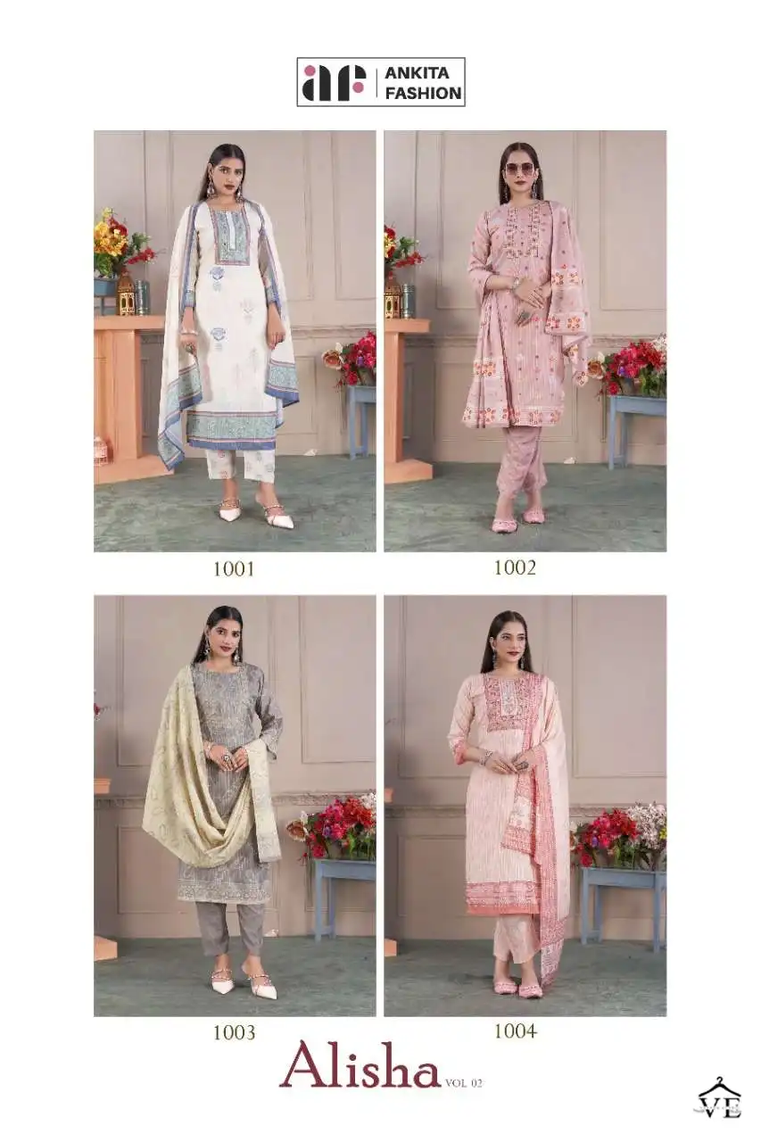 Vardan Ethnic Alisha Vol 2 Pure Muslin Wholesale Readymade Salwar Suit Catalog — Wholesale Salwar Suits, MPA wholesale from Surat — view 5