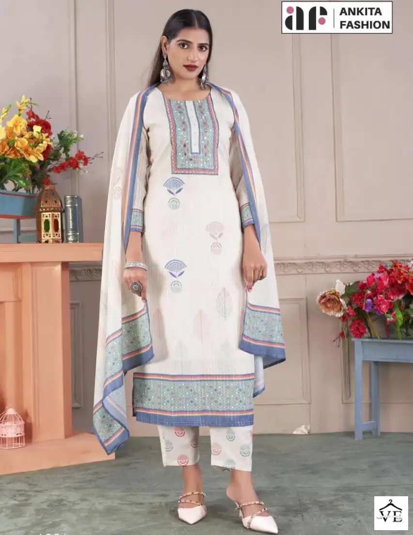 Vardan Ethnic Alisha Vol 2 Pure Muslin Wholesale Readymade Salwar Suit Catalog — Wholesale Salwar Suits, MPA wholesale from Surat — view 1