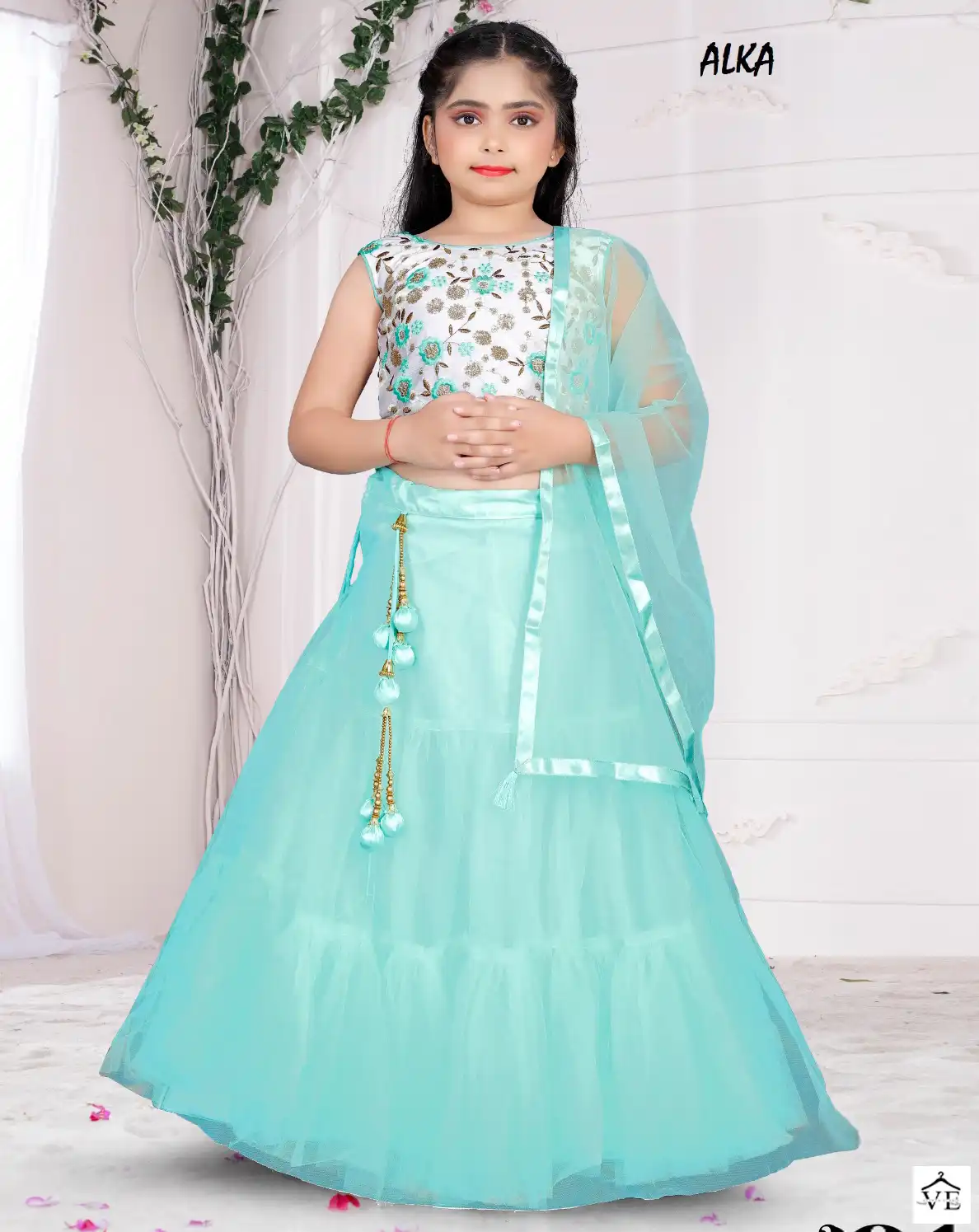 Alka Vol 24 Net Wholesale Kids Wear Lehenga Catalog — Wholesale Lehenga, MPA wholesale from Surat — view 1