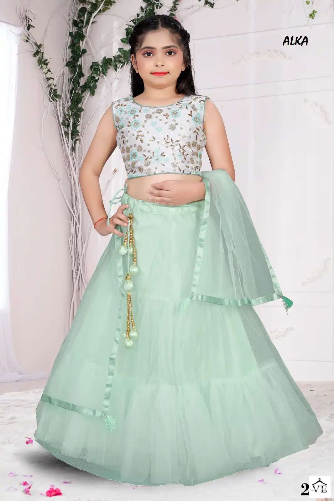 Alka Vol 24 Net Wholesale Kids Wear Lehenga Catalog — Wholesale Lehenga, MPA wholesale from Surat — view 4