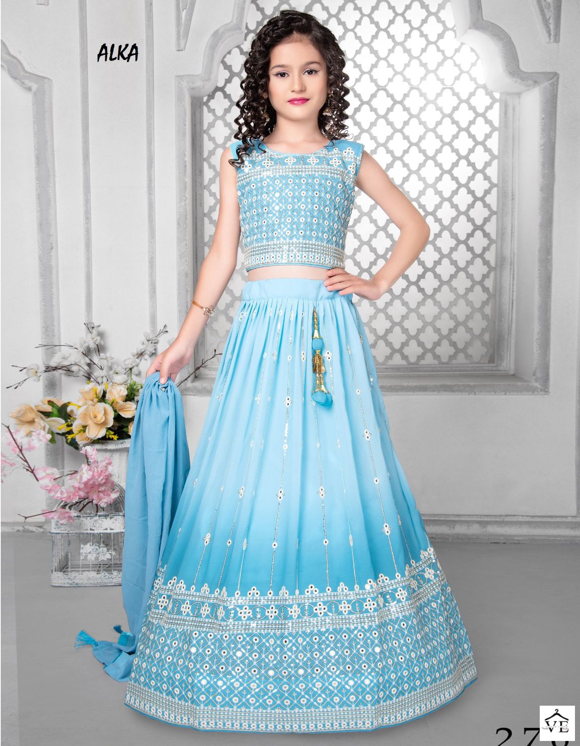 Alka Vol 39 Faux Georgette Wholesale Lehenga Catalog